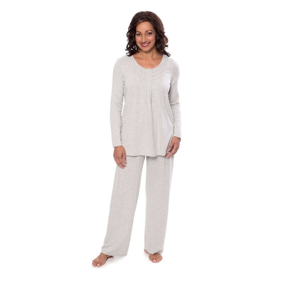 Women's Long Sleeve PJs in Bamboo Viscose (Replenish) Cozy Pajama Set by Texere