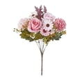 thumbnail image 3 of 1pcs Artificial Flower Plant(Without Vase) Table Decor Pink Small Fake Flowers Silk Vase Arrangements Roses,Home Decor Accents for Living Room, Bathroom Shelf, Dining Table, Office Centerpiece, 3 of 6