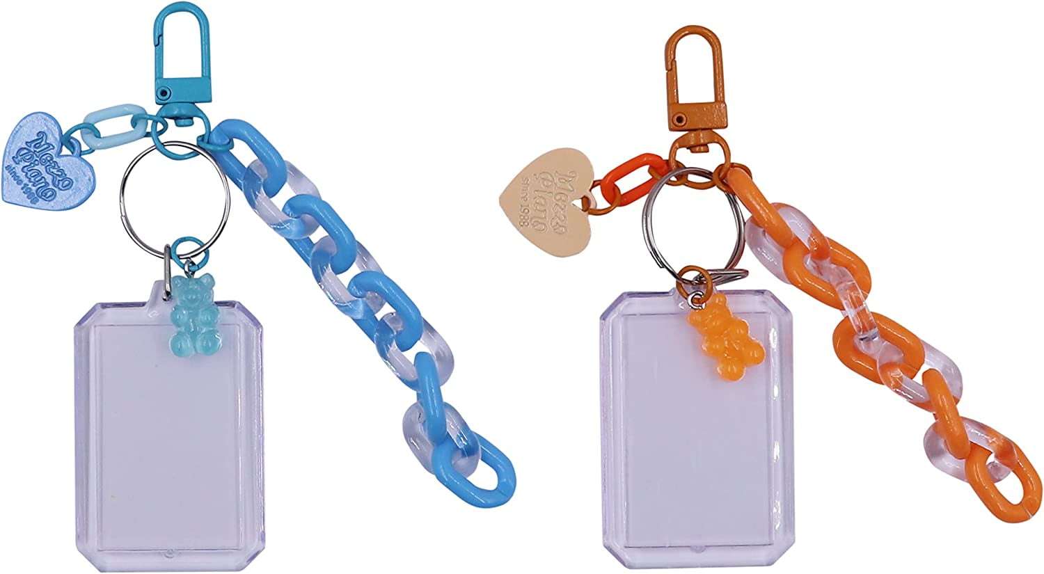 YOUIGIFTS 2 PCS Clear Acrylic Kpop Photocard Holder with Keychain