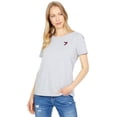 thumbnail image 1 of Camiseta Tommy Hilfiger para mujer, cuello redondo, logotipo, gris piedra, 1 of 1