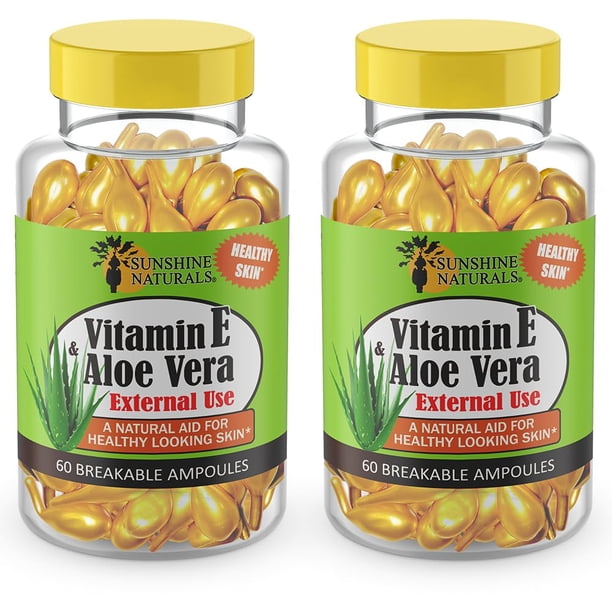 Hidratante Sunshine Naturals con vitamina E y aloe vera, 60 ml x 2