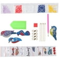 thumbnail image 1 of Key Bird Pattern Dy Peinture Porte-Clés Porte-Clés Sac de Décoration Ensemble DS019, 1 of 8