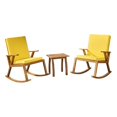 thumbnail image 1 of Noble House Champlain Outdoor Acacia Wood Rocking Chair Conversation Set in Teak, 1 of 22