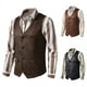 thumbnail image 3 of Chaleco de chaqueta de un solo pecho de ante con cuello en V de Europa y Estados Unidos, 3 of 6