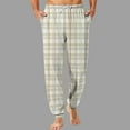 thumbnail image 5 of Mgmyaa Men's Casual Plaid Print Elastic Waist Pajama Jogger Pants with Drawstring and Pocket, 5 of 5