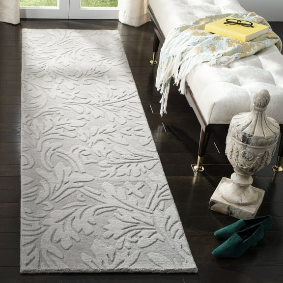 Safavieh Impressions Emmalyn Floral Wool Runner Rug, Gray, 2'3" x 8'