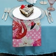 thumbnail image 4 of WYYP Flamingo Polka Dots Kitsch Polyester Dinner Napkin for Dining Table Kitchen Party Decor 4 PCS, 4 of 7