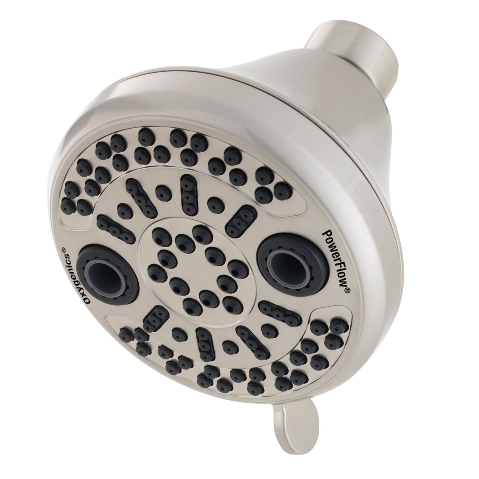 Oxygenics 3Function PowerFlow Fixed Shower Head, Brushed Nickel