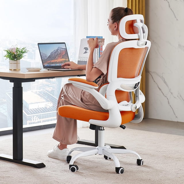 Silla de oficina ergonómica TRALT de malla, respaldo alto, 150 kg