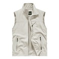 thumbnail image 1 of Men's Sleeveless Faux Leather Vest Motorcycle Club Jacket - Zipper Front, Multi-Pockets for Riding/Streetwear (M-XXXXXXL), 1 of 4