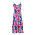 thumbnail image 5 of TOPUUTP Summer Dresses for Women 2025 Spaghetti Strap V Neck Boho Sundress Sleeveless Trendy Loose Floral Casual Beach Vacation Long Maxi Dress M, 5 of 5