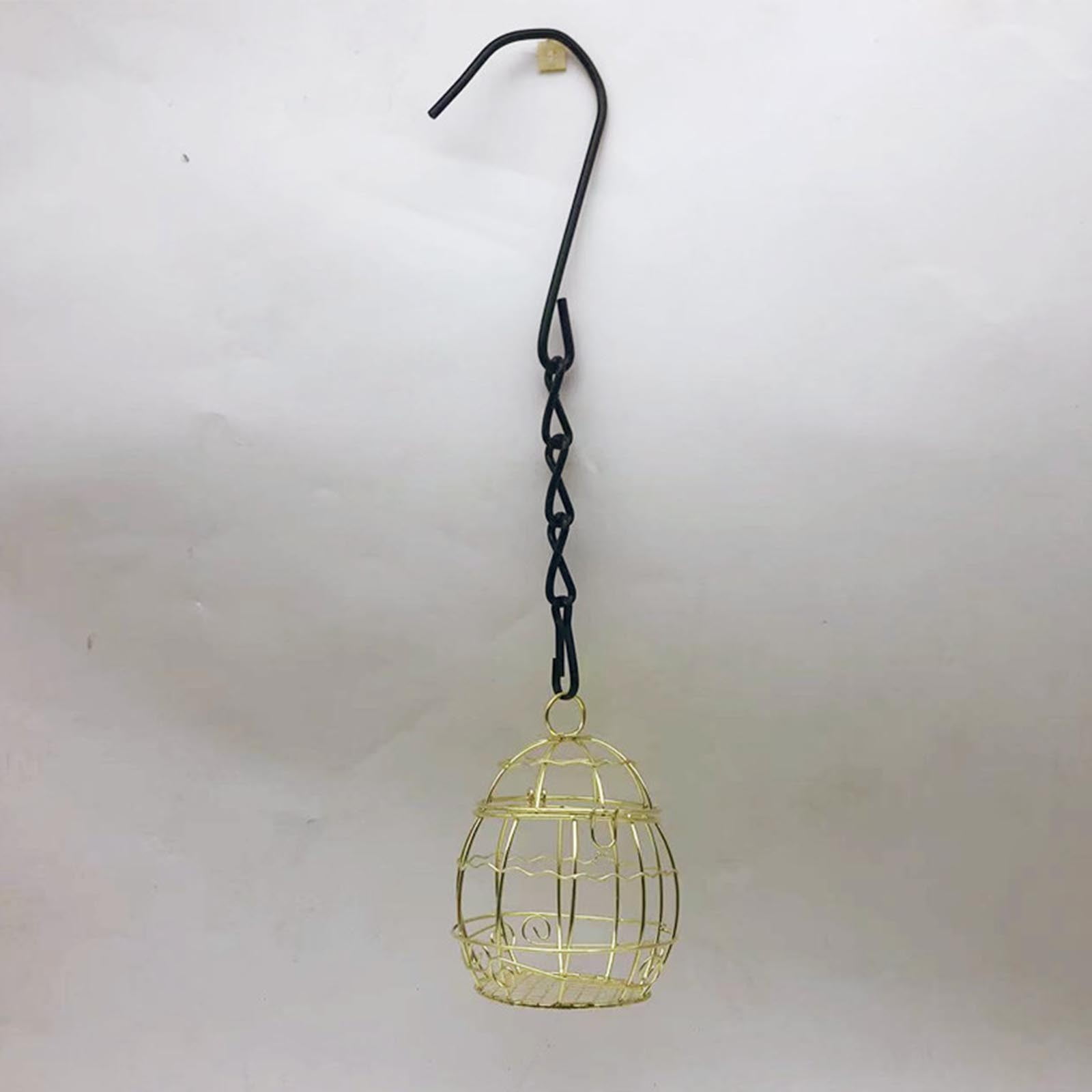 Hanging Birdcage Feeder 8 Pack, Metal Outdoor Bird Feeder, Bulk Spring Style for Garden Yard Patio Wild Bird Feeding