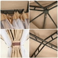 thumbnail image 3 of HOTEEL Heavy Duty 12X20 Outdoor Patio Gazebo with Mosquito Netting Curtains,Double-Roof Canopy Tent Gazebo for Parties,Backyards,Gardens,Khaki, 3 of 12