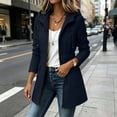 thumbnail image 6 of AGWOLF Womens Softshell Rain Jacket Waterproof Windproof Lightweight Hooded Rain Coats Cinched Waist Long Anorak Jacket with Pockets Navy XL, 6 of 9