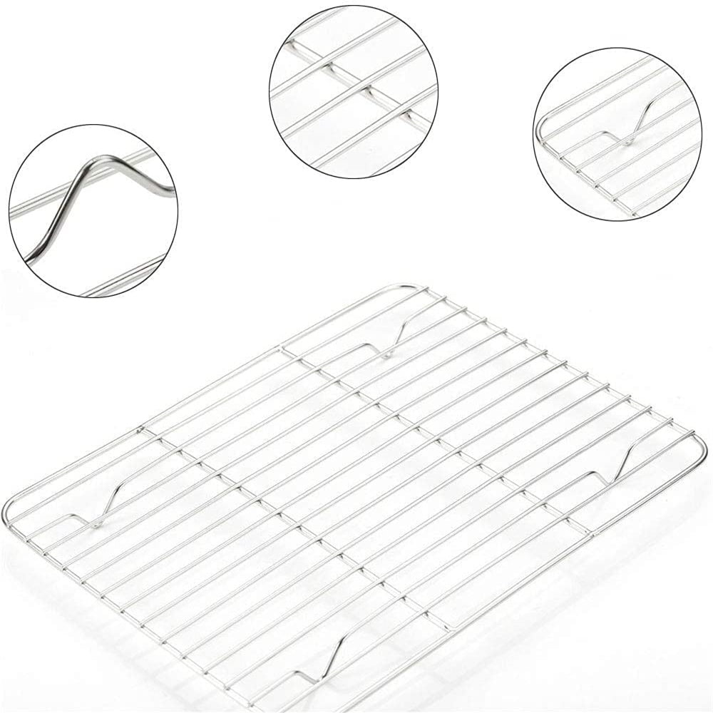 Casewin Baking Sheet with Rack Set, Stainless Steel Cookie Sheet Baking Pans  with Cooling Rack, Non Toxic & Healthy, Rust Free & Heavy Duty, Mirror  Finish & Easy Clean, Dishwasher Safe 