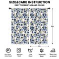 thumbnail image 2 of Blackout Kids Curtains,Blue Baseballs with Yellow Flowers Pattern Childrens Insulated Curtains Set Of 2,Bedroom Essentials,Toddler Room Decor 42"x84", 2 of 5