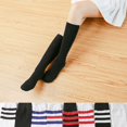thumbnail image 2 of Calcetines de algodón de estilo japonés para mujer adulta, de longitud media, para otoño e invierno, estilo académico, a rayas, hasta la rodilla, para uniformes de estudiantes, 2 of 5