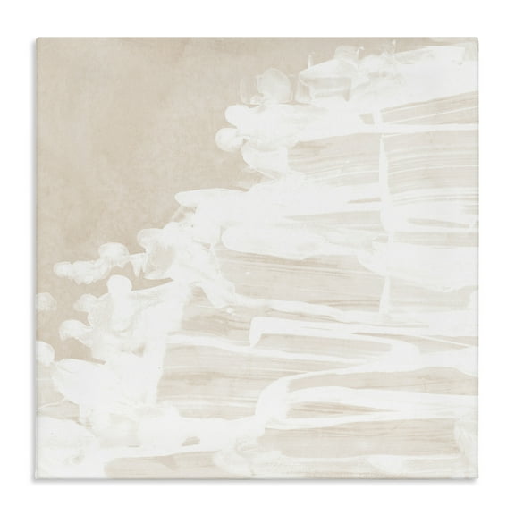 Stupell Industries Abstract Beach Splash Abstract Painting Gallery Wrapped Canvas Art Print Wall Art, 17 x 17