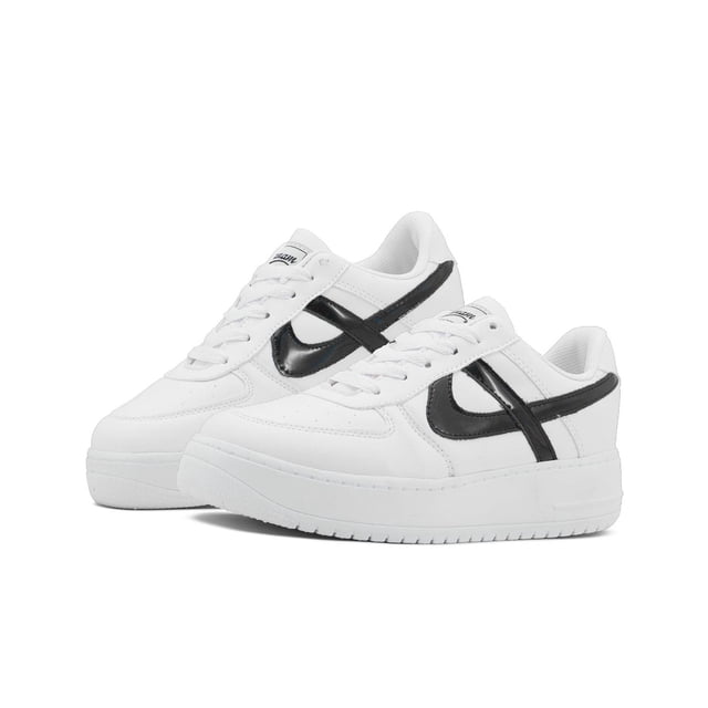 Tenis Panam Con Plataforma Para Dama Urbano En Blanco-Negro blanco 22