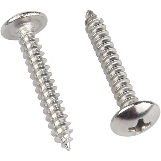 M5 x 35mm 20 Uds tornillos para madera de cabeza redonda tornillos de cabeza Phillips de acero inoxidable 304 tornillos autorroscantes con cabeza de seta sujetadores