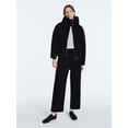 thumbnail image 3 of Scoop Women's and Women's Plus Neoprene Fleece Oversized Jacket with Hood, Sizes XS-4X, 3 of 6