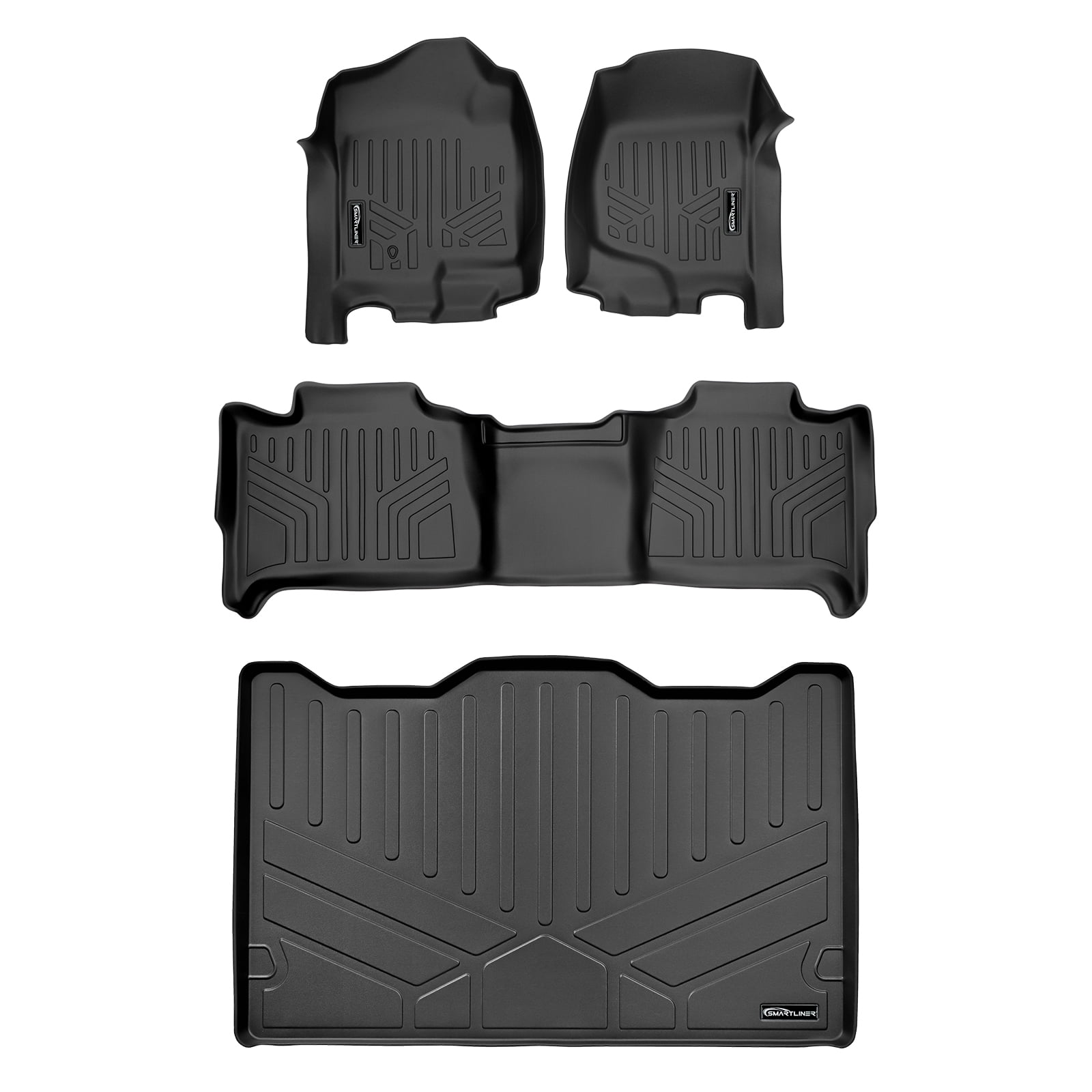 Smartliner Floor Mats 2 Rows And Cargo Liner Set for 0714 Suburban