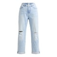 thumbnail image 5 of Time and Tru Women's High Rise Relaxed Boyfriend Jeans, 26" Inseam, Sizes 0-22, 5 of 5