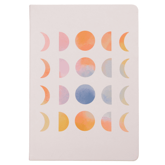 Eccolo Moon Phases Writing Journal, 6x8, Faux Leather