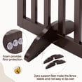 thumbnail image 6 of LIKAFU 36" Tall 3-Panel Wooden Foldable Dog Gate w/ 2 Support Feet, Freestanding Pet Barrier for Doorways, Stairs, Kitchen, Espresso 60"L, 6 of 9