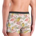 thumbnail image 4 of Men's Boxer Briefs, Tropical Flamingo Pineapple Soft Comfy Mens Underwear Boxer Briefs Breathable With Widen Waist, 4 of 7