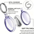 thumbnail image 5 of 4 Pack for Airtag Holder Silicone Keychain Waterproof Protector Airtags Case, Secure Key Ring Compatible with Apple Finder Tracker Accessories for Pets Collar Strap/Keys/Bags, 5 of 7