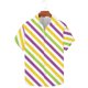 thumbnail image 4 of Ceisia Men's Mardi Gras Festive Print Short Sleeve Button-Up Shirt Collection | Diagonal Stripe Carnival Color Button-Up Shirt Gifts, 4 of 9