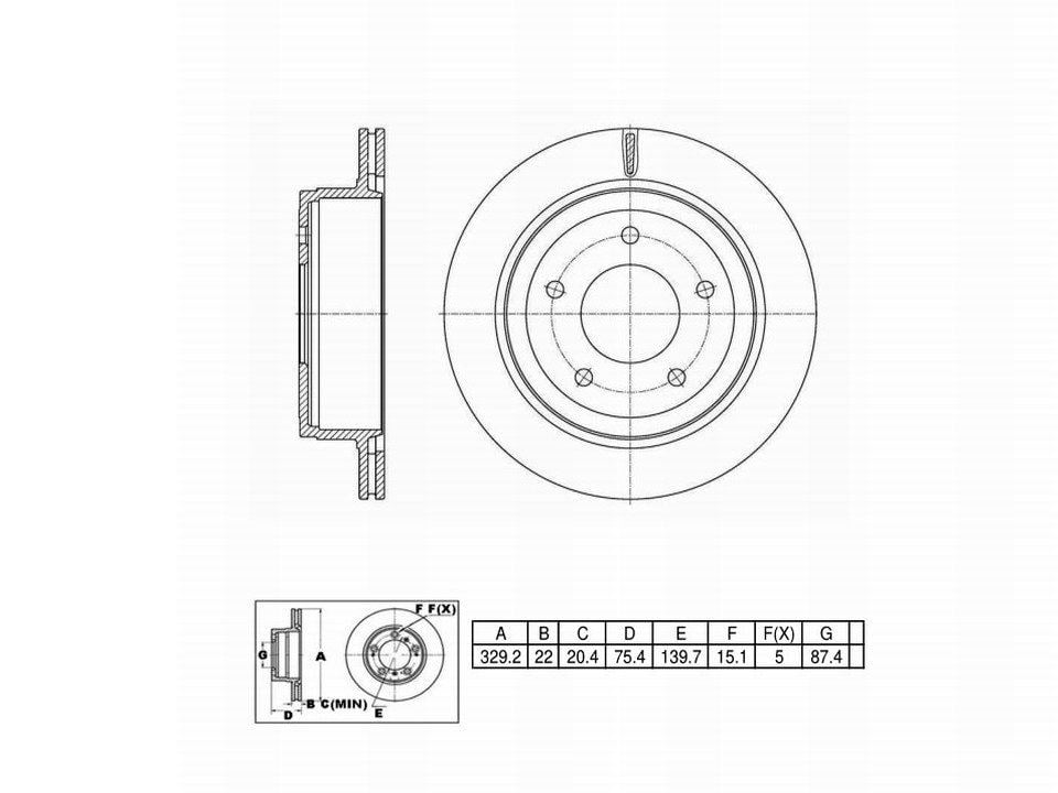 Winstop Brake Rotor, Rear WS245827, Ford E-150 2007-2004