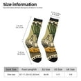 thumbnail image 2 of Fuzoiu Vintage Garlic Bread Illustration Print Athletic Crew Socks for Men & Women,Casual Crew Socks,Above Ankle Crew Socks for Business, Casual, 2 of 6