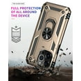 thumbnail image 5 of Allytech iPhone 13 Pro Max Case, iPhone 13 Pro Max Cover, Military Grade Protection Shockproof 360 Degree Kickstand Ring Stand Holder Magnetic Car Mount Case Cover for Apple iPhone 13 Pro Max, Gold, 5 of 6