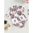 thumbnail image 3 of Cenuakty Western Baby Shirt Romper, Short Sleeve Cow Print Button Up Lapel Bodysuit Newborn Clothes, 3 of 9
