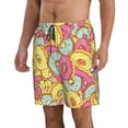 thumbnail image 3 of KLL Donut and Blue Men's Casual Summer Beach Shorts Hawaiian Shorts with Pockets-XX-Large, 3 of 6