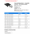 thumbnail image 2 of Front Left Window Motor 1 - Compatible with 2007 - 2010 Chrysler Sebring 2008 2009, 2 of 2