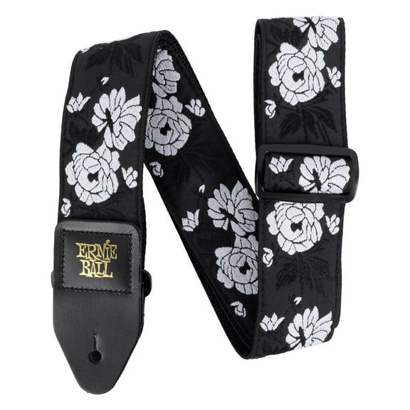 Ernie Ball Classic Jacquard Guitar/Bass Strap-Vanilla Rose