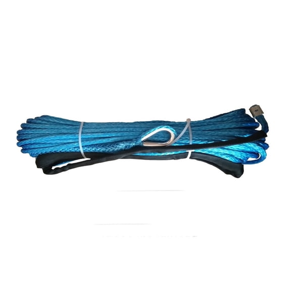 Câble de Treuil 8350lbs Robuste, 12 Brins Tressés Corde Ultra Résistante 10mm X 28m Corde de Treuil Synthétique, Fibre Uhmwpe pour Atv Tout-Terrain Utv, Durable et Sûr