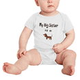 thumbnail image 2 of My Big Sister Is A Dachshund Dog Funny Baby Clothing Bodysuits Boy Girl Unisex, 2 of 5