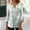 Sky Blue, variant on Trendy Tops for Women 2024 Green Floral 3/4 Sleeve Notch Neck Button T-Shirts Womens Shirts