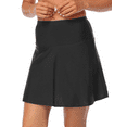 thumbnail image 3 of Hilor Women's High Waisted Swim Bottom Tankini Skirt with Panty, 3 of 5