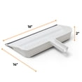 thumbnail image 5 of Superio 4-Pack Wide Plastic Dustpan with Comb - 16" Wide, Rubber Lip, Broom Handle Clip, White, 5 of 9
