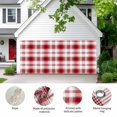thumbnail image 2 of Red Checkered Garage Door Cover Banner 7 x 16 FT, Red White Plaid Farmhouse Garage Door Curtains Backdrop with Grommets for Indoor Outdoor Wall Party Porch Yard Decorations Background, 2 of 9