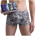 4pcs/Lot Men's Panties Male Underpants Man Pack Shorts Boxers Underwear