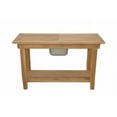 thumbnail image 3 of Anderson Teak Nautilus Contemporary Teak Console Table w/ SS Container in Brown, 3 of 4