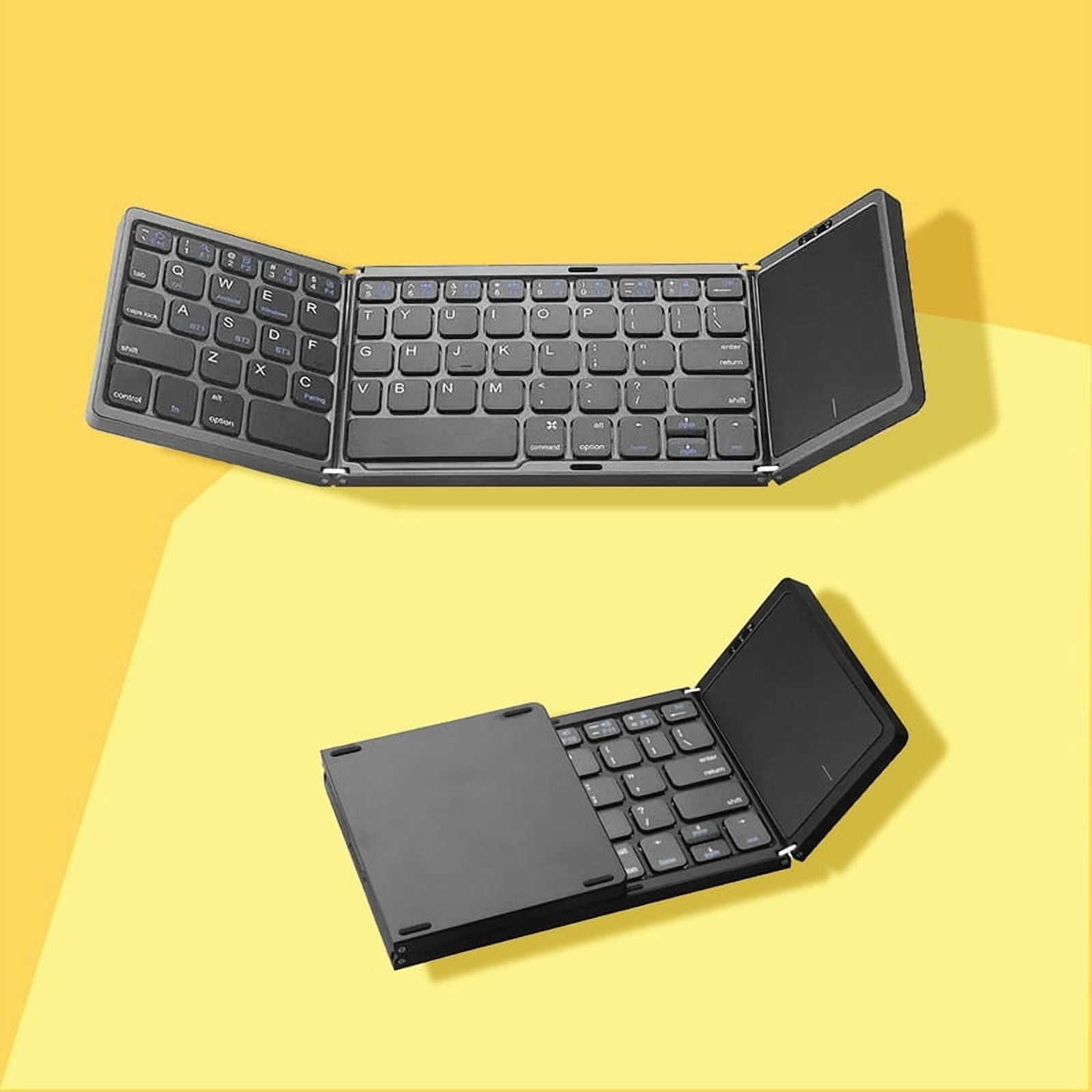 B089T Folding Wireless Keyboard with Touchpad Foldable Bluetooth Keyboard  for IOS Android Windows ipad Tablet