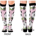 thumbnail image 2 of GZHJMY 1Pair Fashion Print Compression Socks for Women Men, Knee High Stockings for Athletic Sports,Running,Travel, 2 of 7