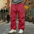 thumbnail image 2 of FAVIPT Men's Lightweight Ice Pants Breathable Quick Dry Pants Workout Gym Fitness Trousers Casual Fashion Drawstring Stretch Pants Gray,XS, 2 of 8